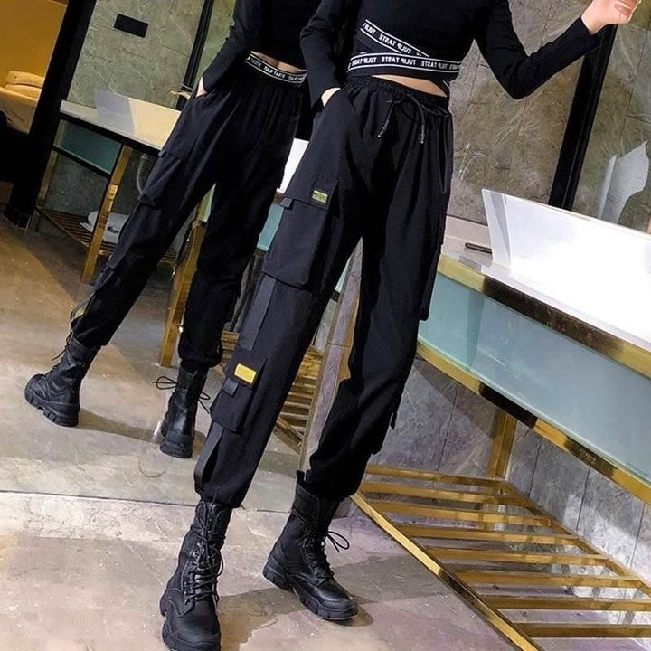 Oversized Cargo Pants Men And Women Ankle Banded Slacks High Waist Loose And Slimming-Women's Outerwear 2023-Zishirts