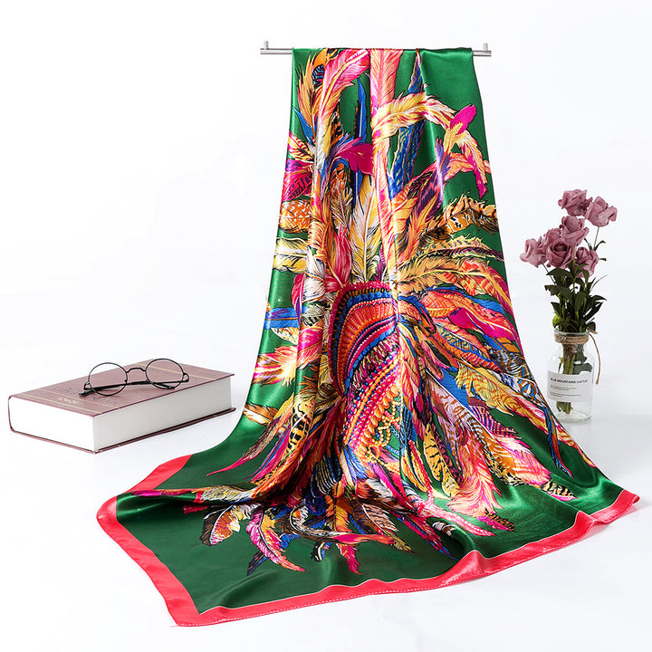 Women's Silk Scarf Multi-functional Small Silk Satin Shawl-Scarves & Wraps-Zishirts