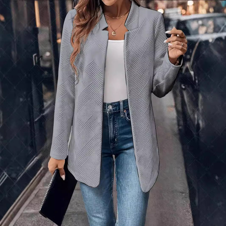 Women's Textured Cardigan Fashionable Jacket-Jackets-Zishirts