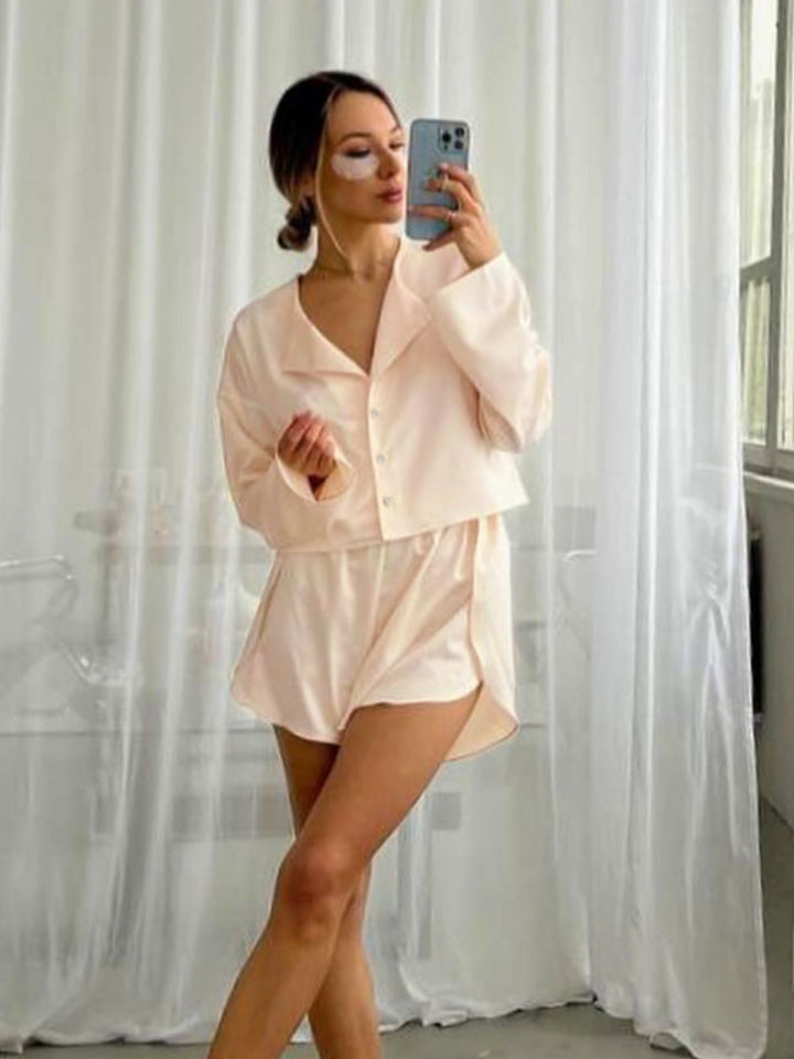 Women's Fashion Casual Long Sleeve Cardigan Suit-Suits & Sets-Zishirts