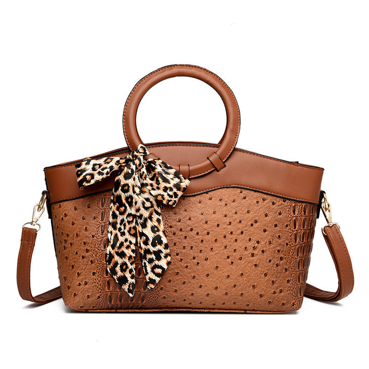 Fashion Stone Pattern Ring Shoulder Women's Handbag-Women's Bags-Zishirts