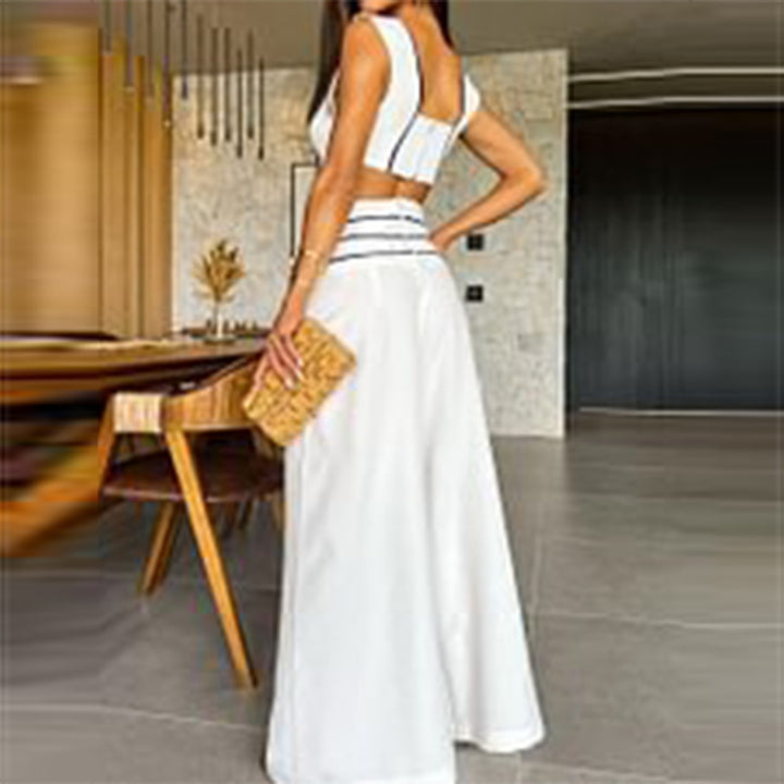 Women's Summer Vest Trousers Beach Vacation Suit-Women's Outerwear 2023-Zishirts