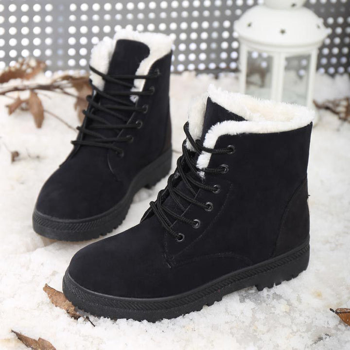 Winter Snow Boots With Warm Plush Ankle Boots For Women Shoes-Womens Footwear-Zishirts