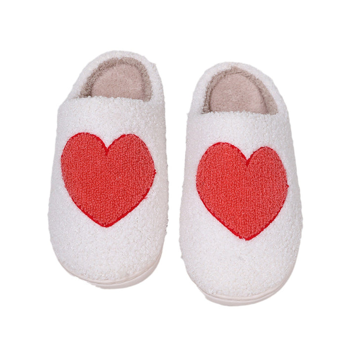 Warm Indoor Cartoon Big Love Cotton Slippers-Womens Footwear-Zishirts