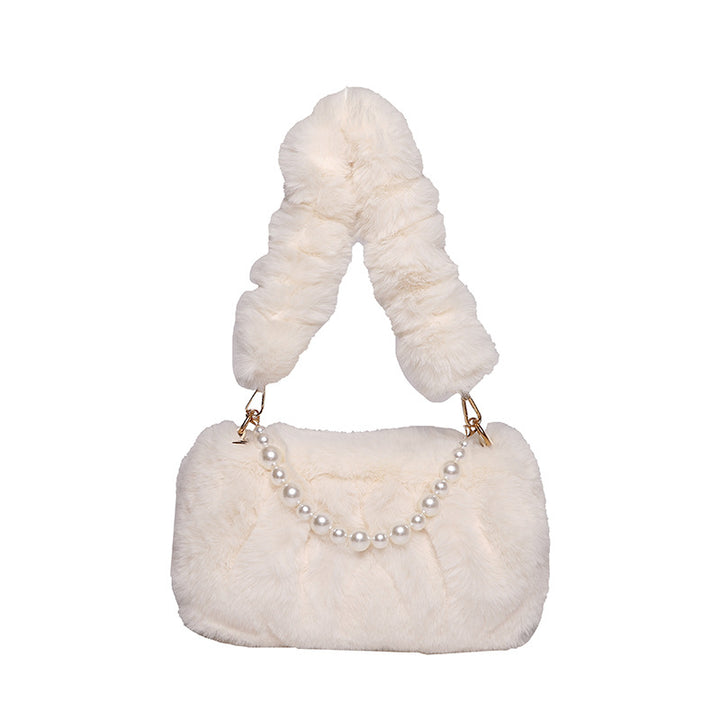 Women's Fashion Pearl Pleated Shoulder Bag-Women's Bags-Zishirts