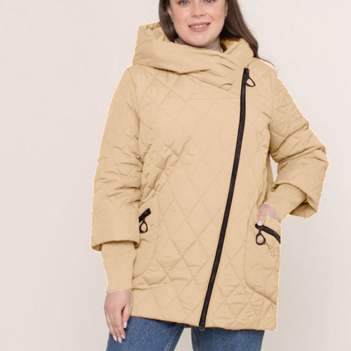 Women's Quilted Cotton Coat Mid-length Winter Clothing Coat-Jackets-Zishirts