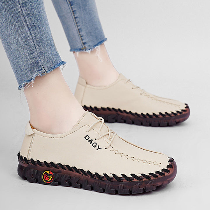 Women Loafers Shoes Soft Leather Flats-Womens Footwear-Zishirts