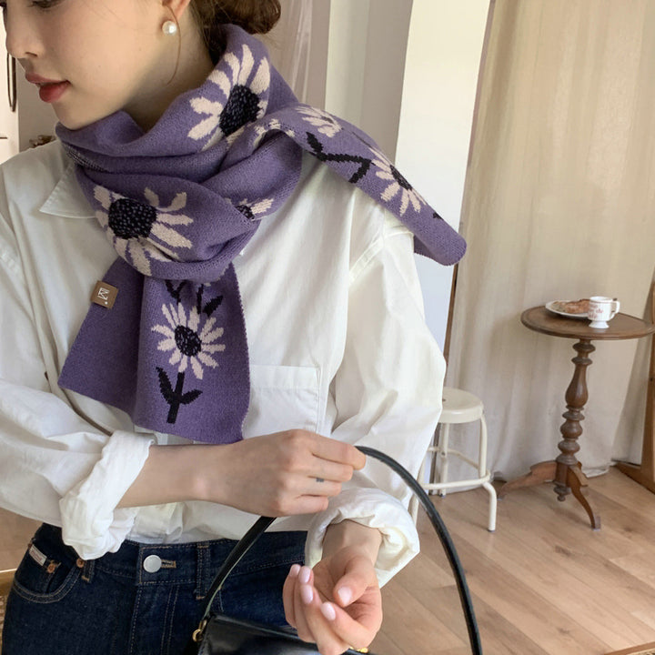 Korean Versatile Wool Scarf In Autumn And Winter-Scarves & Wraps-Zishirts