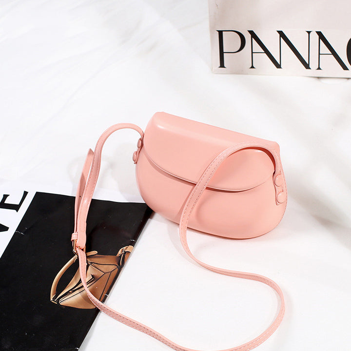 Candy Color Cute Shell Bag Ins Fashion Saddle Bags Women Shoulder Messenger Bag-Women's Bags-Zishirts