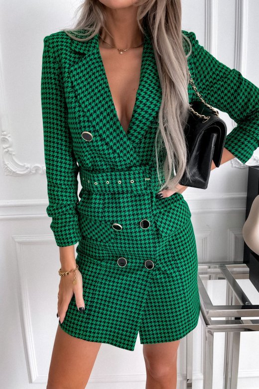 Autumn And Winter New Women's Fashion Long Sleeve Belt Double Breasted Suit Jacket-Jackets-Zishirts