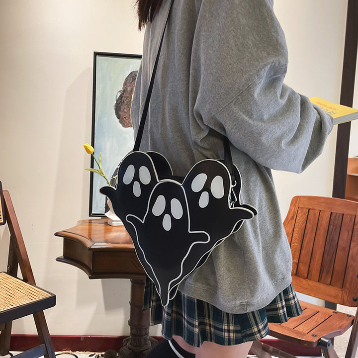 Halloween Bags Funny 3D Cartoon Ghost Cartoon Shoulder Bags Women Cute Cell Phone Purses Crossbody Bag-Women's Bags-Zishirts