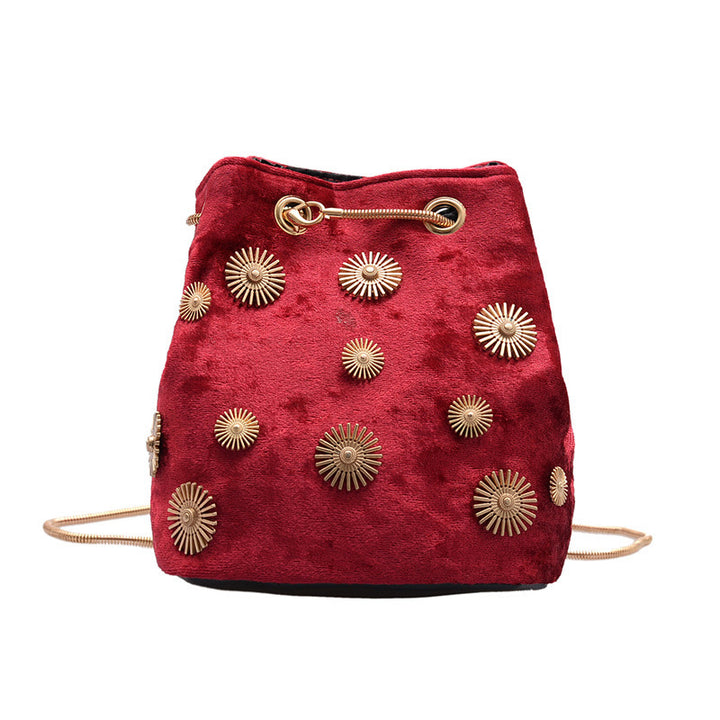 Women's Fashion Velvet Bucket Bag-Women's Bags-Zishirts