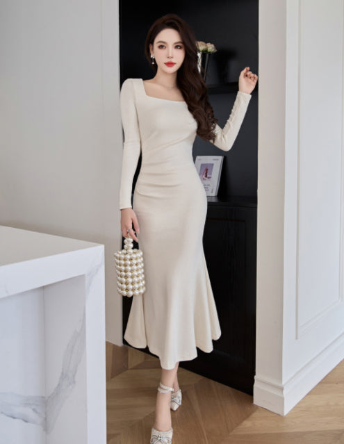 Women's Cashmere Knitted Fishtail Long Skirt-Women's Outerwear 2023-Zishirts