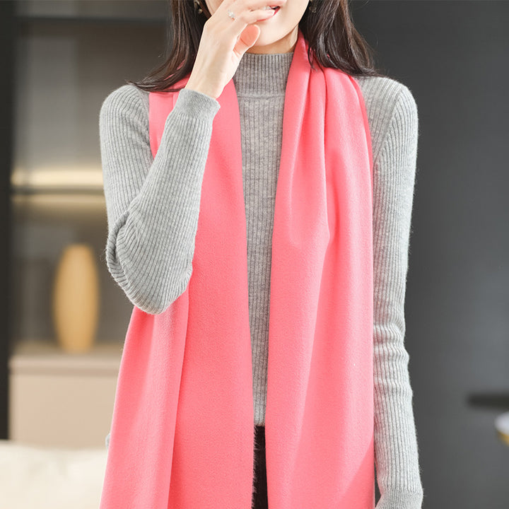 Winter Women's Dual-use Cashmere Solid Scarf-Scarves & Wraps-Zishirts