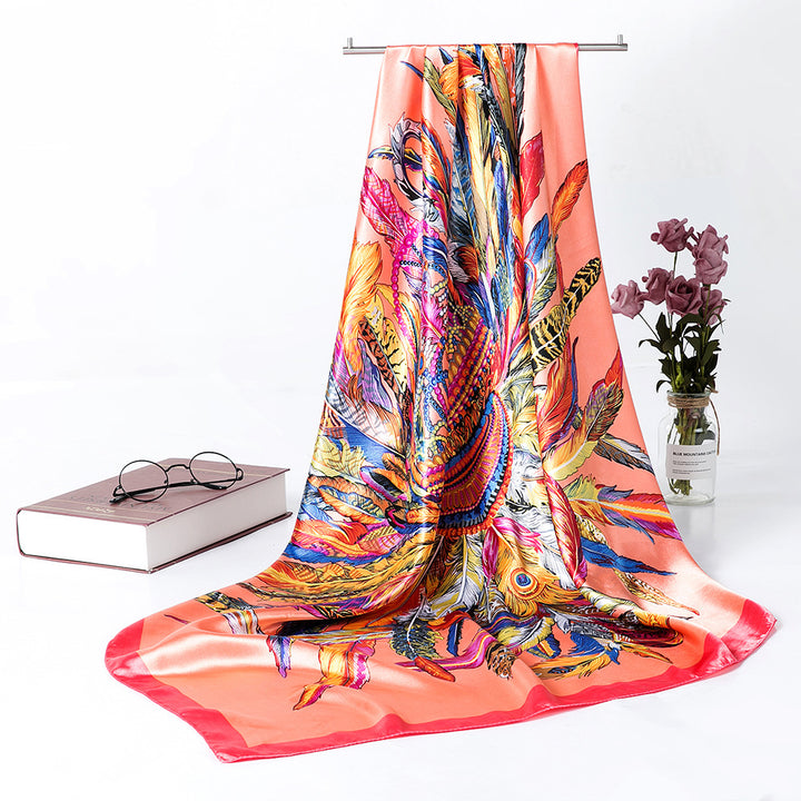 Women's Silk Scarf Multi-functional Small Silk Satin Shawl-Scarves & Wraps-Zishirts