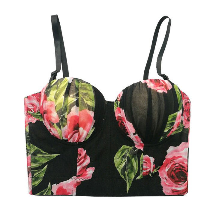 Rose Flower Cute Camisole-Blouses & Shirts-Zishirts