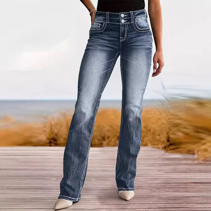 Women's Jeans High Waist Straight Slim Fit Slimming Versatile-Woman Jeans-Zishirts