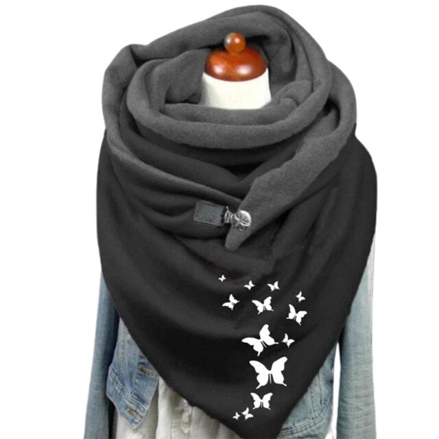 Women's Fashionable Cotton Warm Printed Scarf-Scarves & Wraps-Zishirts