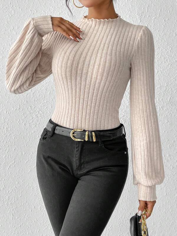 Women's French-style Long-sleeved Knitted Jumpsuit Top-Womens 2024 March-Zishirts