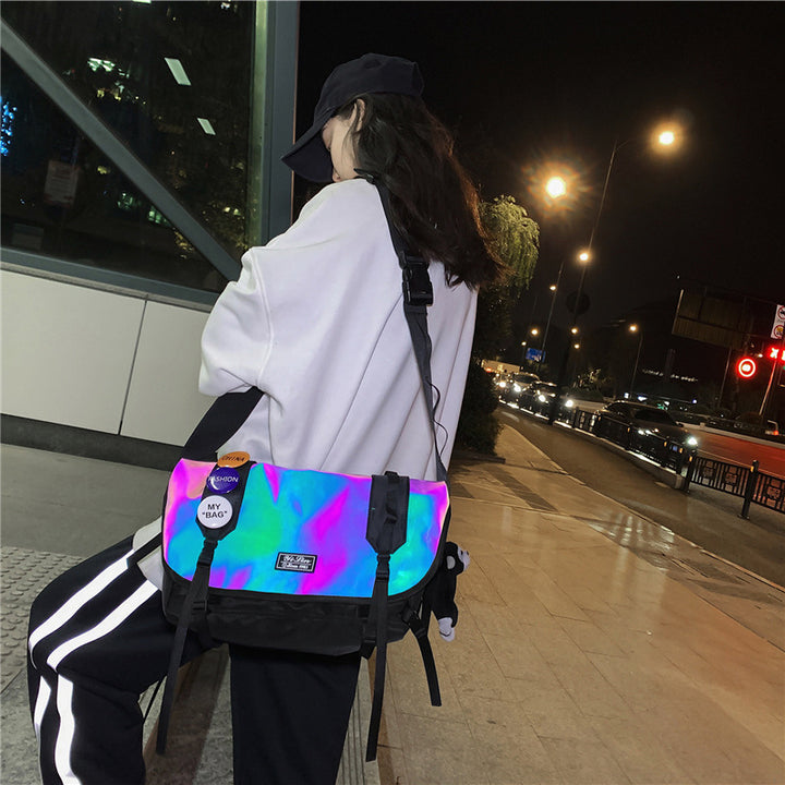 Reflective Japanese Large Capacity Student Shoulder Crossbody Bag-Women's Bags-Zishirts