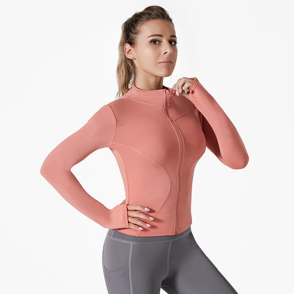 Running Training High Elastic Breathability Jacket Long Sleeve Top Workout Clothes-Women's Outerwear 2023-Zishirts