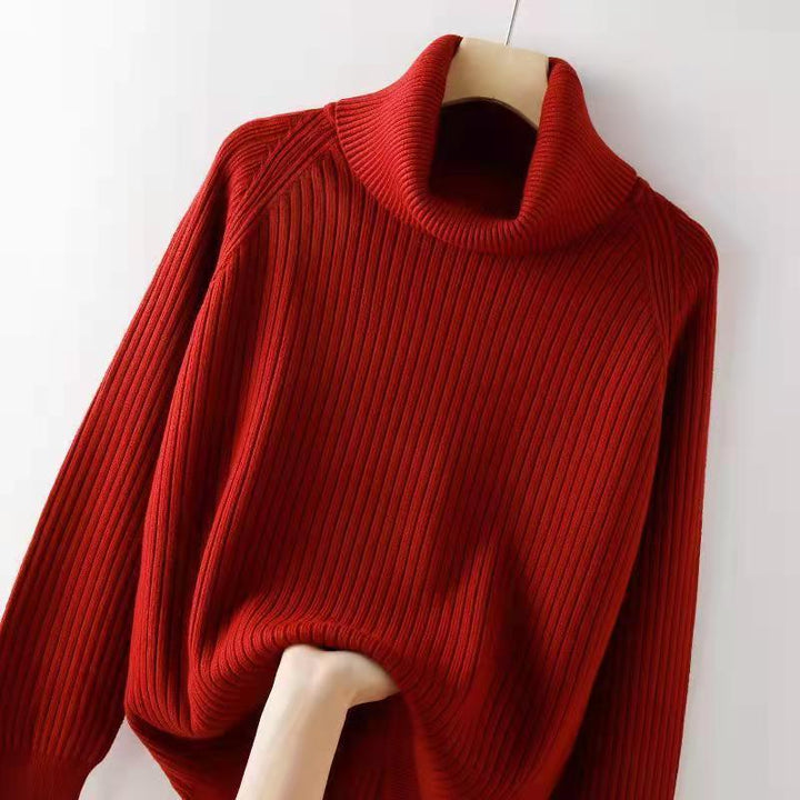 Turtleneck Bottoming Shirt Oversized Knit Sweater-Women's Outerwear 2023-Zishirts