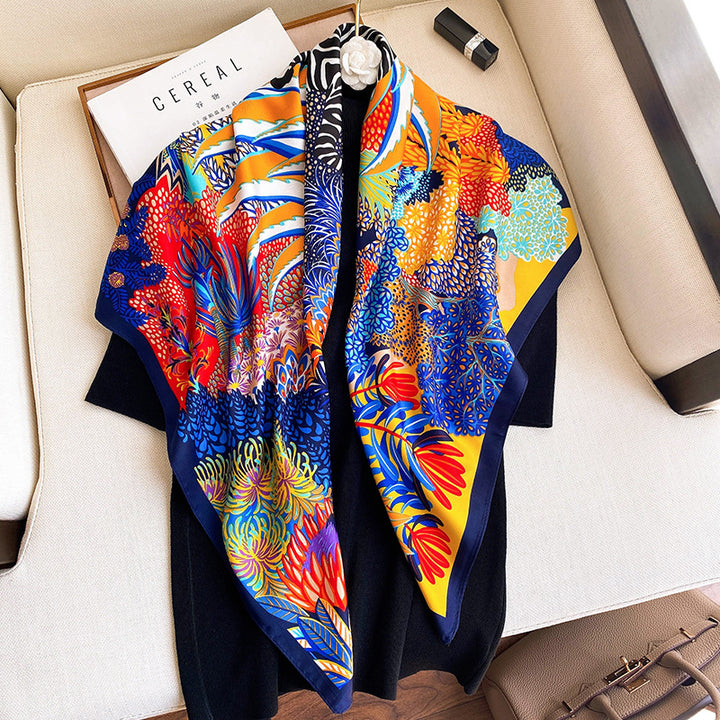 Printed 90 Square Towel Fashion Printed Decoration Sunscreen Shawl-Scarves & Wraps-Zishirts