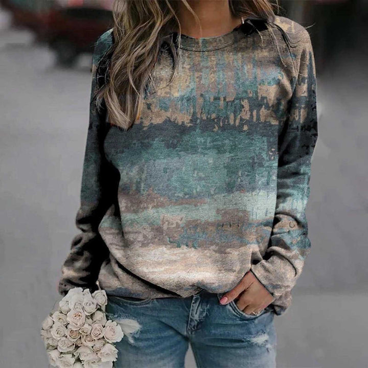 Rendering 3D Digital Printing Long Sleeve Loose Round Neck Sweater-Womens 2024 March-Zishirts