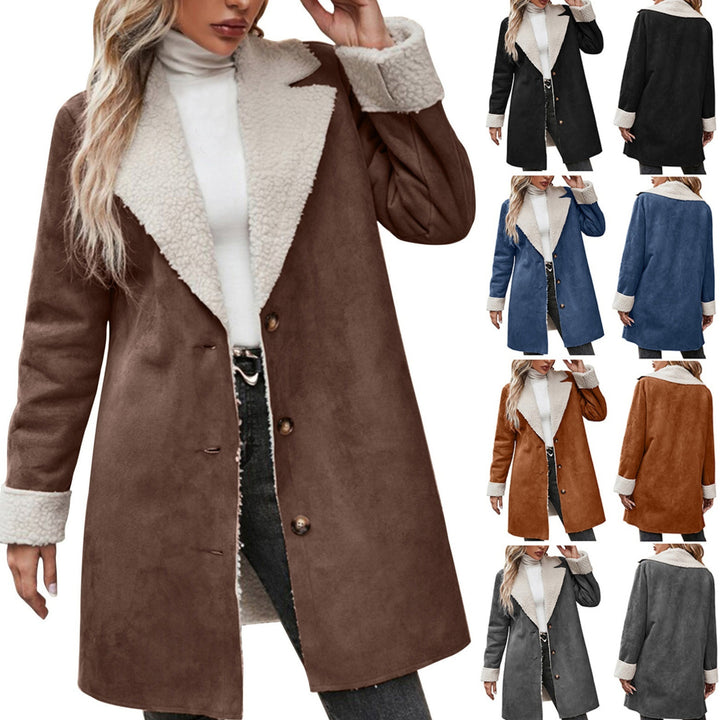 Long Sleeve Lapel Thickening Plush Coat-Jackets-Zishirts