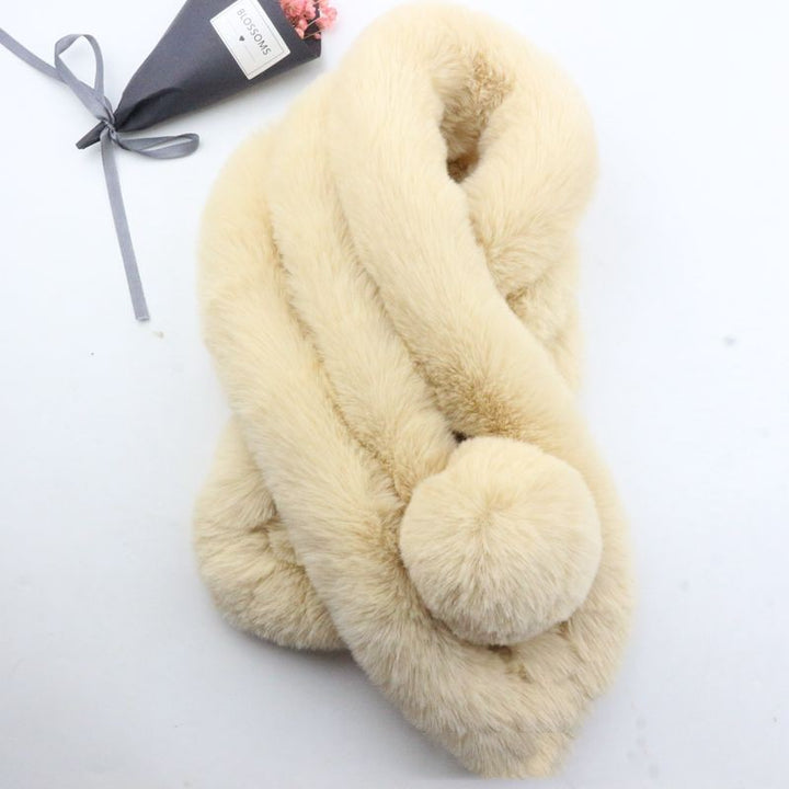 Rabbit Fur Scarf Female Winter Korean-Scarves & Wraps-Zishirts