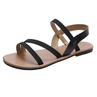 Fashion Cross Buckle Sandals Roman Flat Sandals Women's Shoes-Womens Footwear-Zishirts