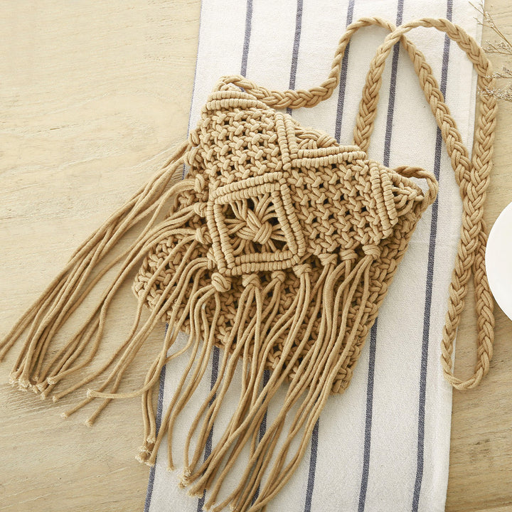 Women's Fashion Retro Tassel Crossbody Straw Bag-Women's Bags-Zishirts