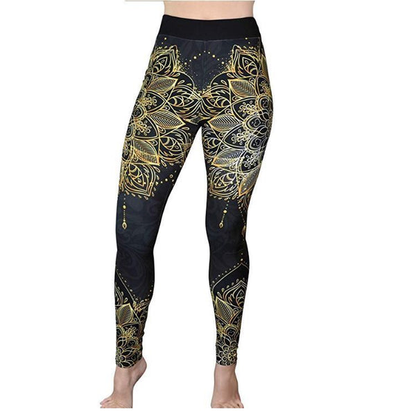 Printed High Waist High Elastic Running Fitness Sports Yoga Pants-Womens 2024 March-Zishirts