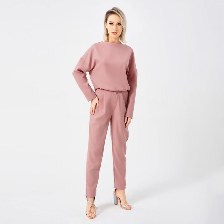 Sweater Two Piece Long Pants Set-Suits & Sets-Zishirts