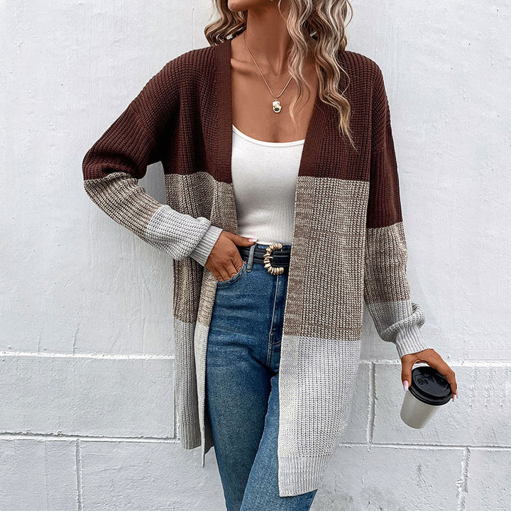 Autumn And Winter New Fashion Women's Wear Casual Multicolor Cardigan Mid-length Sweater-Sweaters-Zishirts