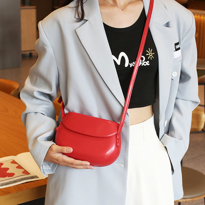 Candy Color Cute Shell Bag Ins Fashion Saddle Bags Women Shoulder Messenger Bag-Women's Bags-Zishirts