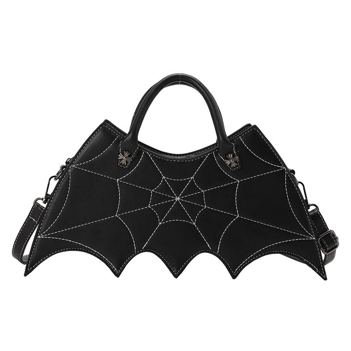 Halloween Spider Web Shape Shoulder Bags Personality Batgirl Tide Pu Handbags Fashoin Messenger Crossbody Bag-Womens 2024 March-Zishirts