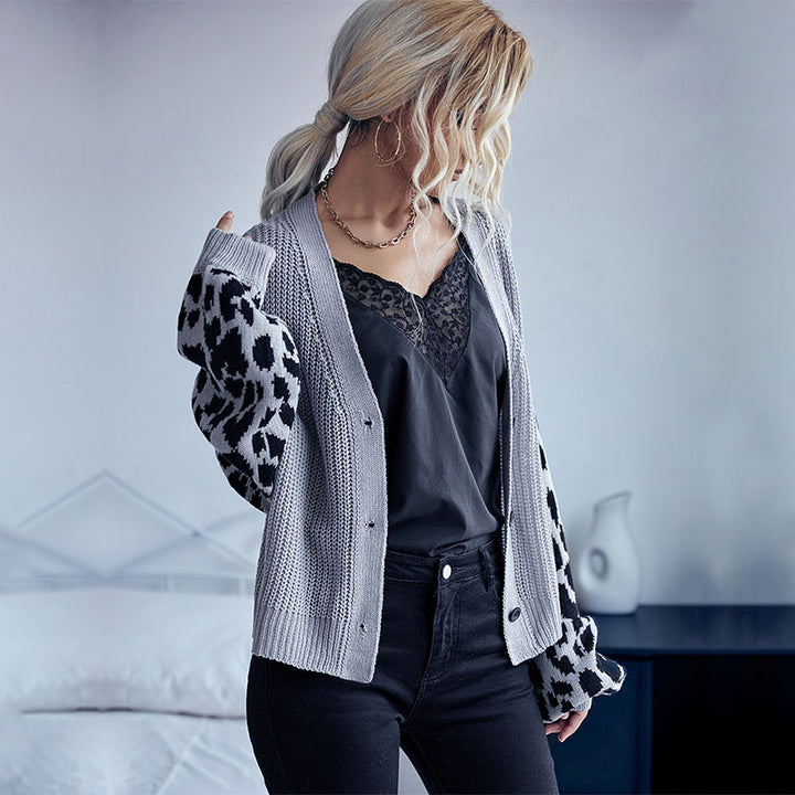 Loose Fashion Cardigan Long-sleeved Sweater-Sweaters-Zishirts