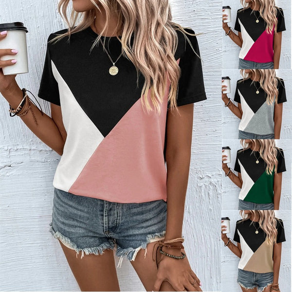 Round Neck T-shirt Loose Casual Top-Blouses & Shirts-Zishirts