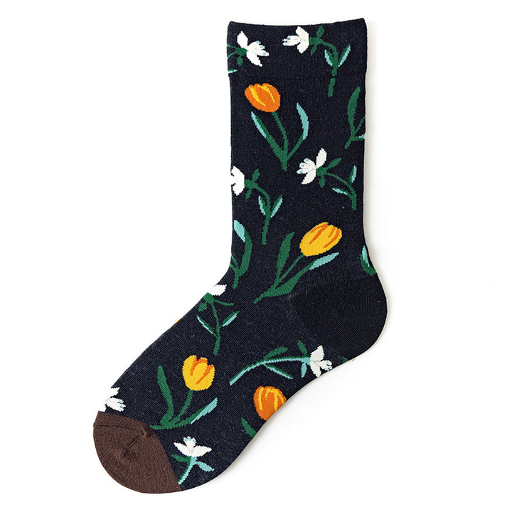 Women's Mid-calf Autumn And Winter 100 Cotton Socks-Womens 2024 March-Zishirts