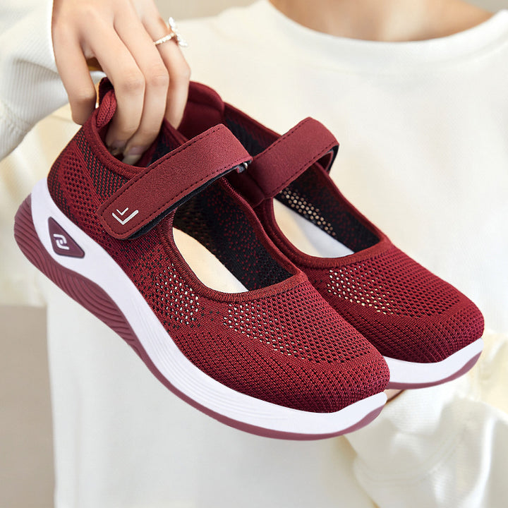 Summer New Women's Shoes Breathable Walking Shoes Velcro-Womens Footwear-Zishirts