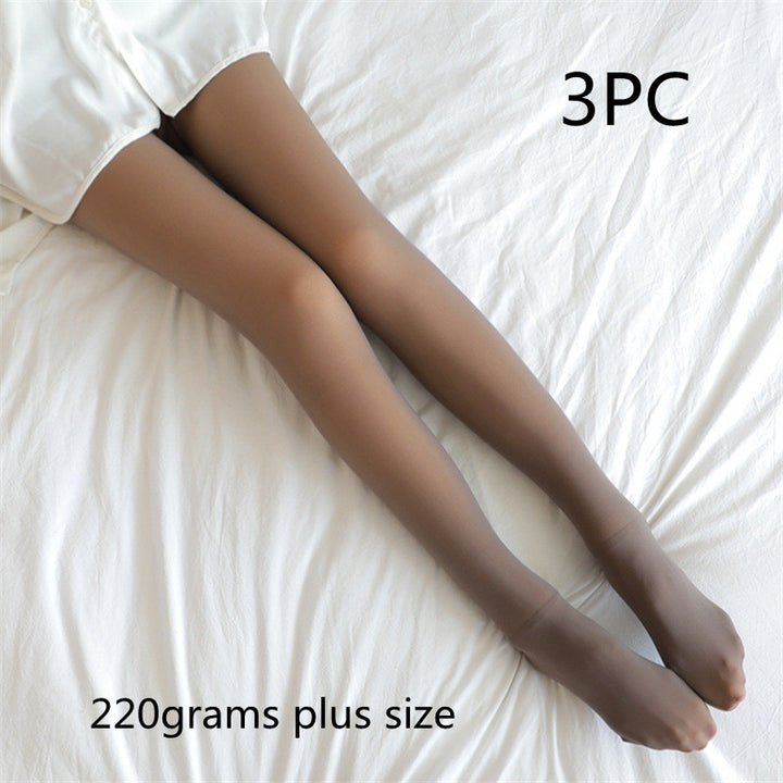 Fake Translucent Plus Size Leggings Fleece Lined Tights Fall And Winter Warm Fleece Pantyhose Women Fleece Lined Pantyhose Thermal Winter Tights-Women's Outerwear 2023-Zishirts