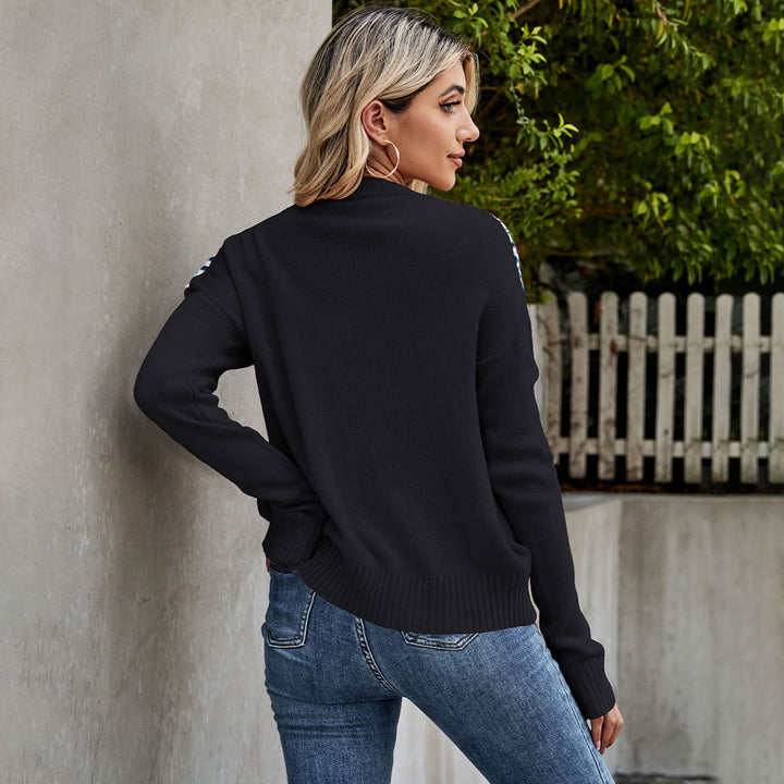 Women's Fashion Retro Diamond Pattern Sweater-Sweaters-Zishirts