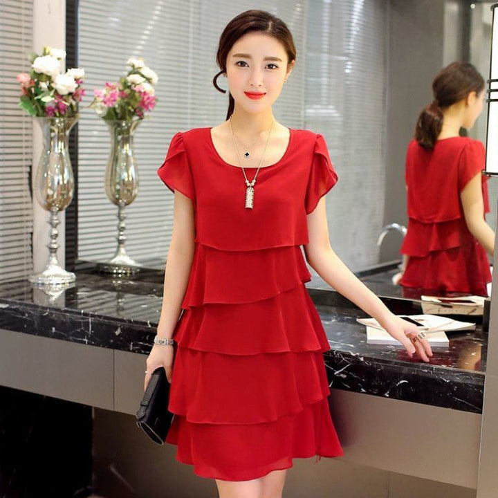 Chiffon Shirt Dress Women's Loose Design-Lady Dresses-Zishirts