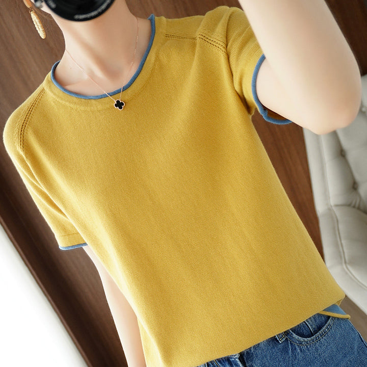 Fashion Solid Color Loose Top For Women-Sweaters-Zishirts