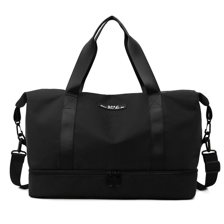 Large Capacity Travel Duffle Bag With Shoes Compartment Portable Sports Gym Fitness Waterfproof Shoulder Bag Weekender Overnight Handbag Women-Women's Bags-Zishirts