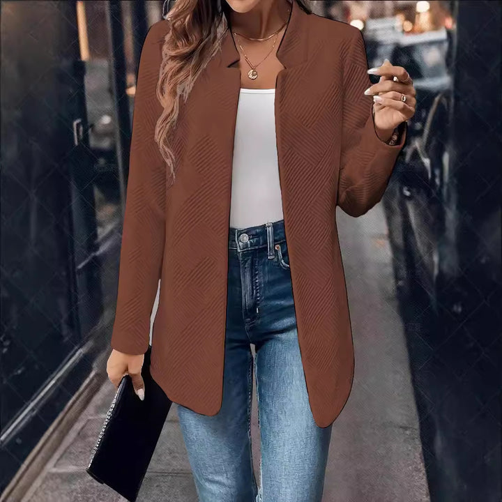 Women's Textured Cardigan Fashionable Jacket-Jackets-Zishirts