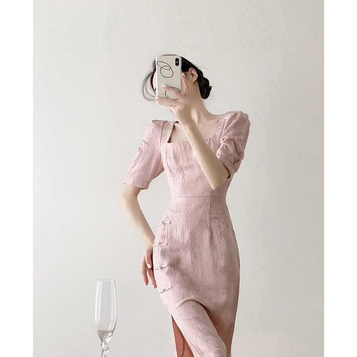 Slimming Sweet Elegance French New Chinese Style Cheongsam And Dress-Lady Dresses-Zishirts