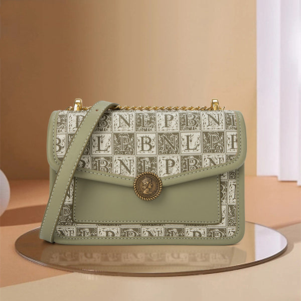 Printed Letter Fashion Chain Crossbody Bag-Women's Bags-Zishirts