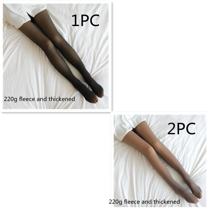 Fake Translucent Plus Size Leggings Fleece Lined Tights Fall And Winter Warm Fleece Pantyhose Women Fleece Lined Pantyhose Thermal Winter Tights-Women's Outerwear 2023-Zishirts